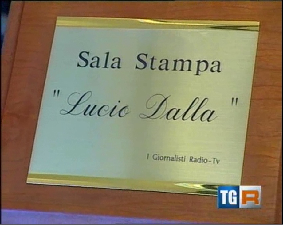 Sanremo targa Sala Stampa Lucio Dalla su TGR Liguria