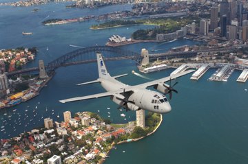 C-27J during a flight on Sidney