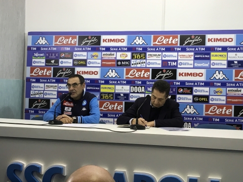 Maurizio Sarri in conferenza stampa