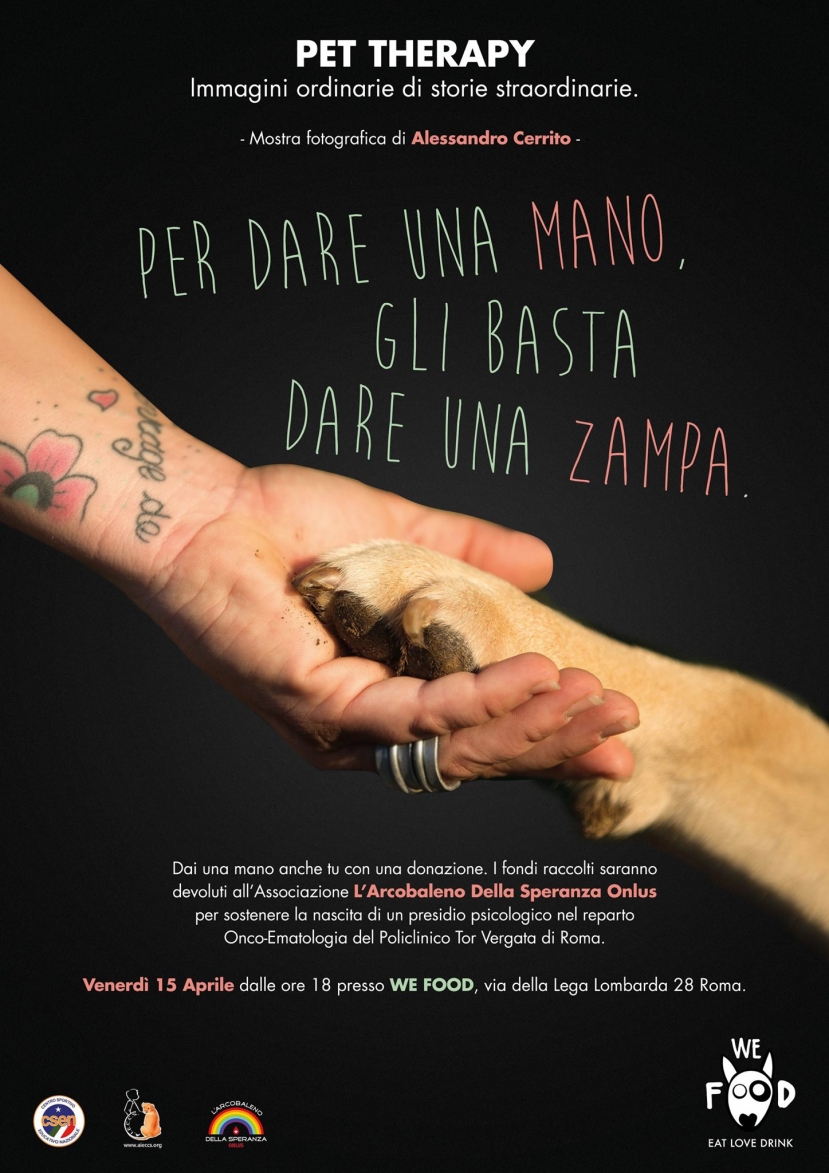 We Food ospita la mostra fotografica  “PET THERAPY - Immagini ordinarie di storie straordinarie”