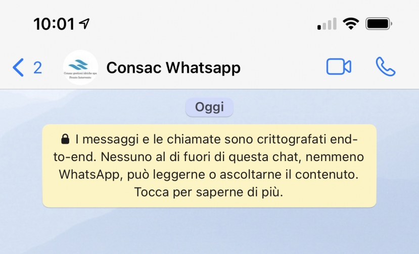 Consac: attivi whatsapp e mail per segnalare guasti e disservizi in tempo reale