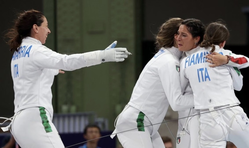 Parigi 2024: medaglia d’oro storica per la squadra femminile di spada con Santuccio, Rizzi, Fiamingo e Navarria