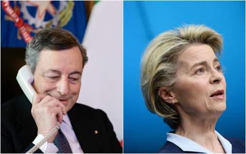 Vaccini e migranti: i temi di una lunga telefonata tra Draghi e Ursula von der Leyen