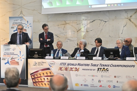 ITTF World Master Table Tennis Roma: presentato oggi al Coni il campionato con oltre 6mila atleti da 111 paesi