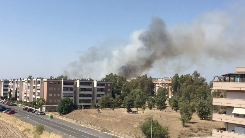 Rogo a Roma: vicino alla Cittadella della Giustizia. A lavoro gli elicotteri dei VV.FF.