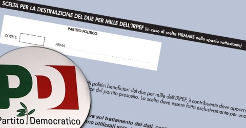 Due per Mille ai partiti politici: il MEF pubblica la lista del gettito. In testa il Partito Democratico