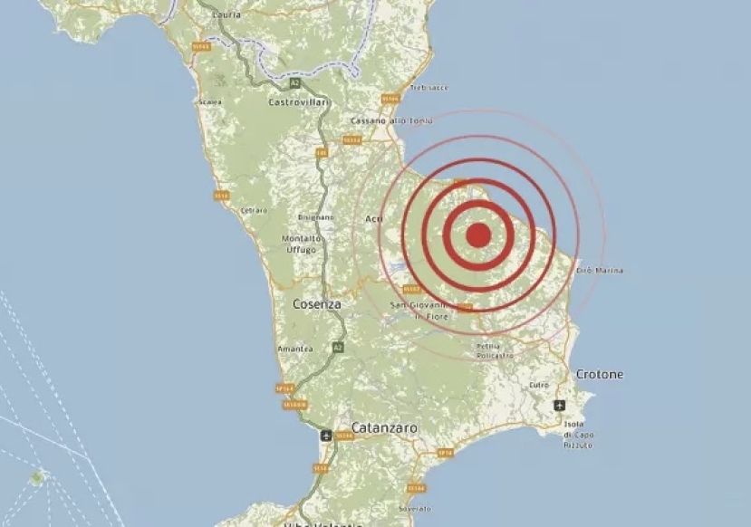 Calabria: scossa di terremoto magnitudo 5 registrata nel cosentino. Non risulterebbero danni